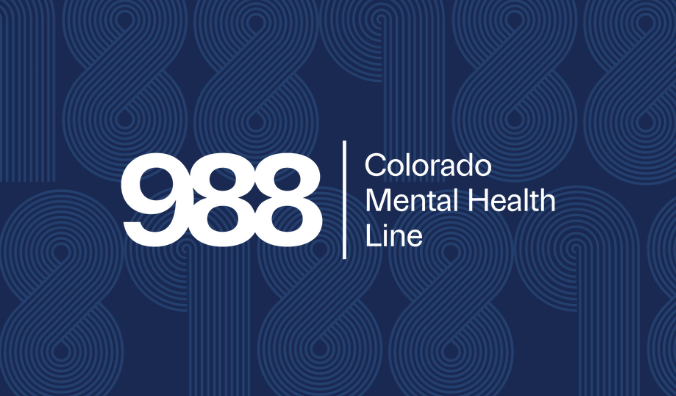 988 Colorado Mental Health Line graphic