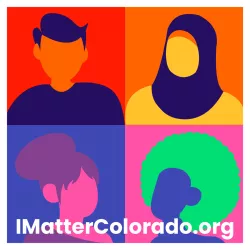 Image showing four youth and the text IMatterColorado.org