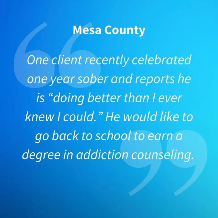 Mesa County Testimonial